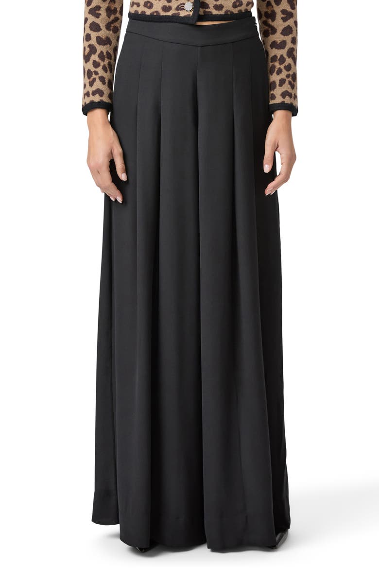PAIGE Cecil Pleated Wide Leg Pants, Main, color, Black