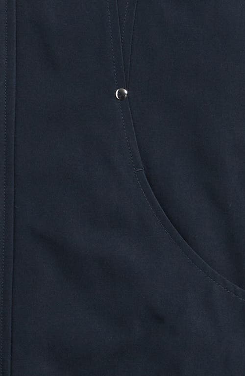 Moose Knuckles Kids' Down Parka With Removable Genuine Shearling Trim Hood In Blue