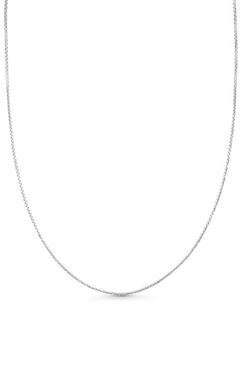 Men's 14K Rounded Box Chain Necklace