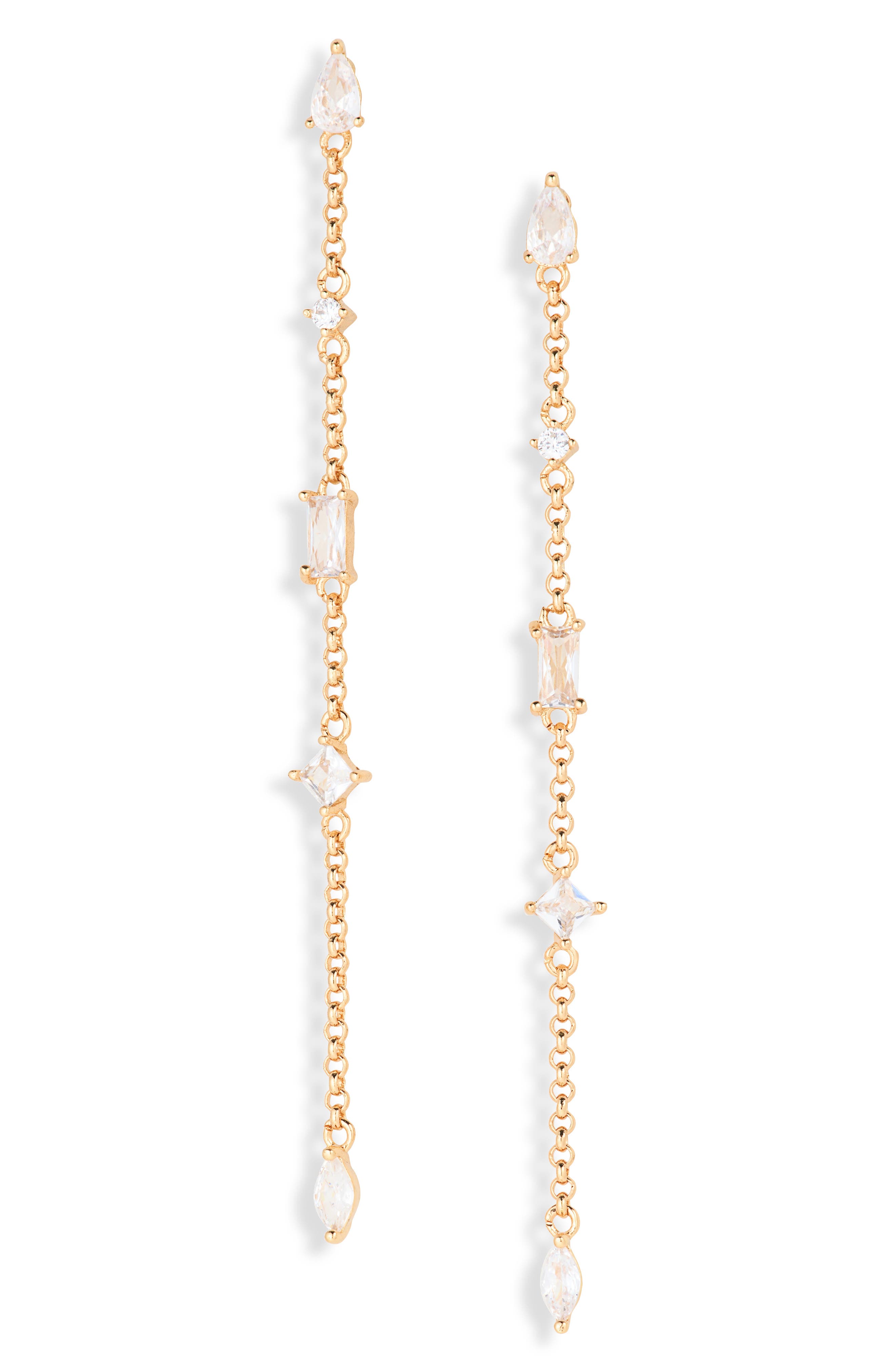 Cubic Zirconia Drop Earrings