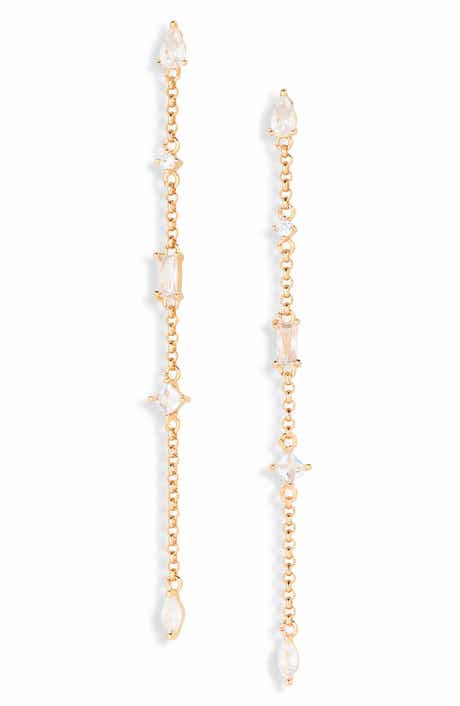 Cubic Zirconia Drop Earrings