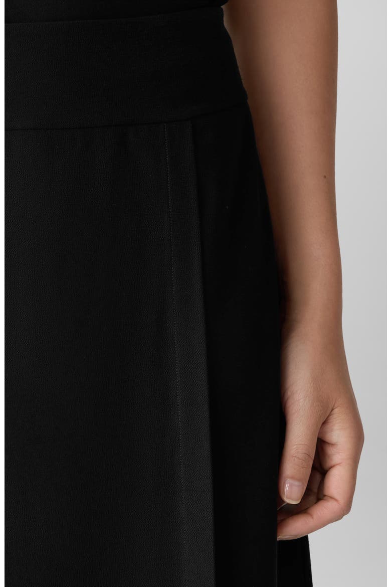 Wrap Front Midi Skirt, Alternate, color, BLACK