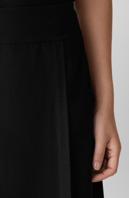 Eileen Fisher Wrap Front Midi Skirt In Black