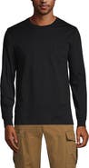 Lands' End Super-T Long Sleeve T-Shirt with Pocket