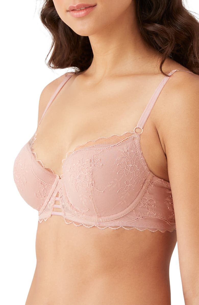 b.tempt'd by Wacoal No Strings Attached Underwire Balconette Bra, Alternate, color, Blush Pink