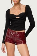 EDIKTED Oaklyn Layered Long Sleeve Crop Top