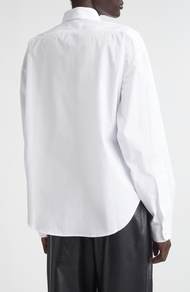 Vaquera Trompe l'Oeil Bra Button-Down Shirt, Alternate, color, White
