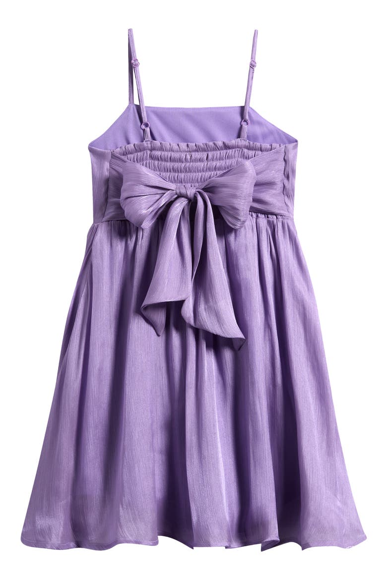Kids' Shimmer Crinkle Babydoll Party Dress, Alternate, color, IRIS