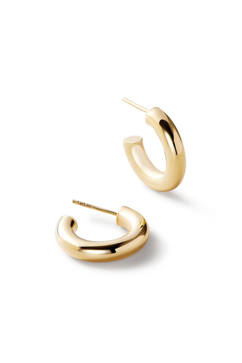 Chunky Gold Hoop Earrings - Gold Bold C-Hoops Small, Main, color, Gold