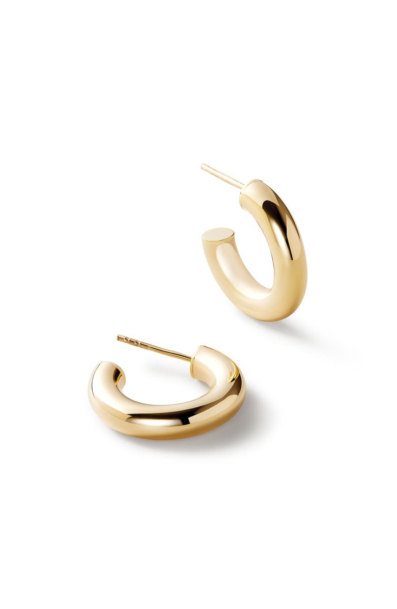 Ana Luisa Chunky Gold Hoop Earrings - Gold Bold C-Hoops Small, Main, color, Gold