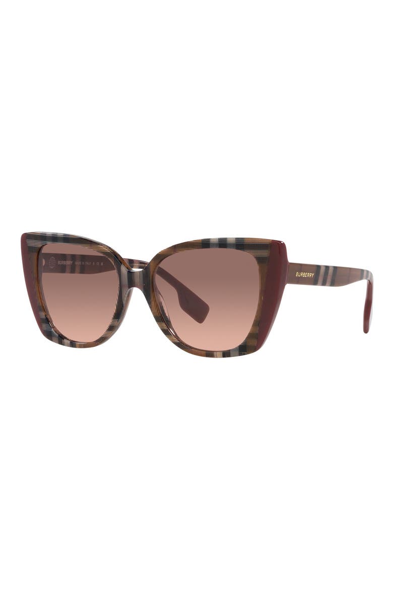 Meryl 54mm Gradient Cat Eye Sunglasses, Alternate, color, BORDEAUX