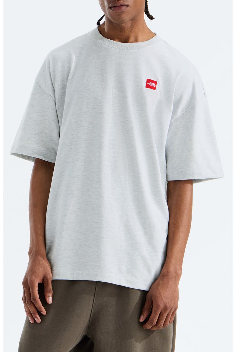 Box Logo Cotton T-Shirt, Main, color, TNF CLASSIC GREY HEATHER