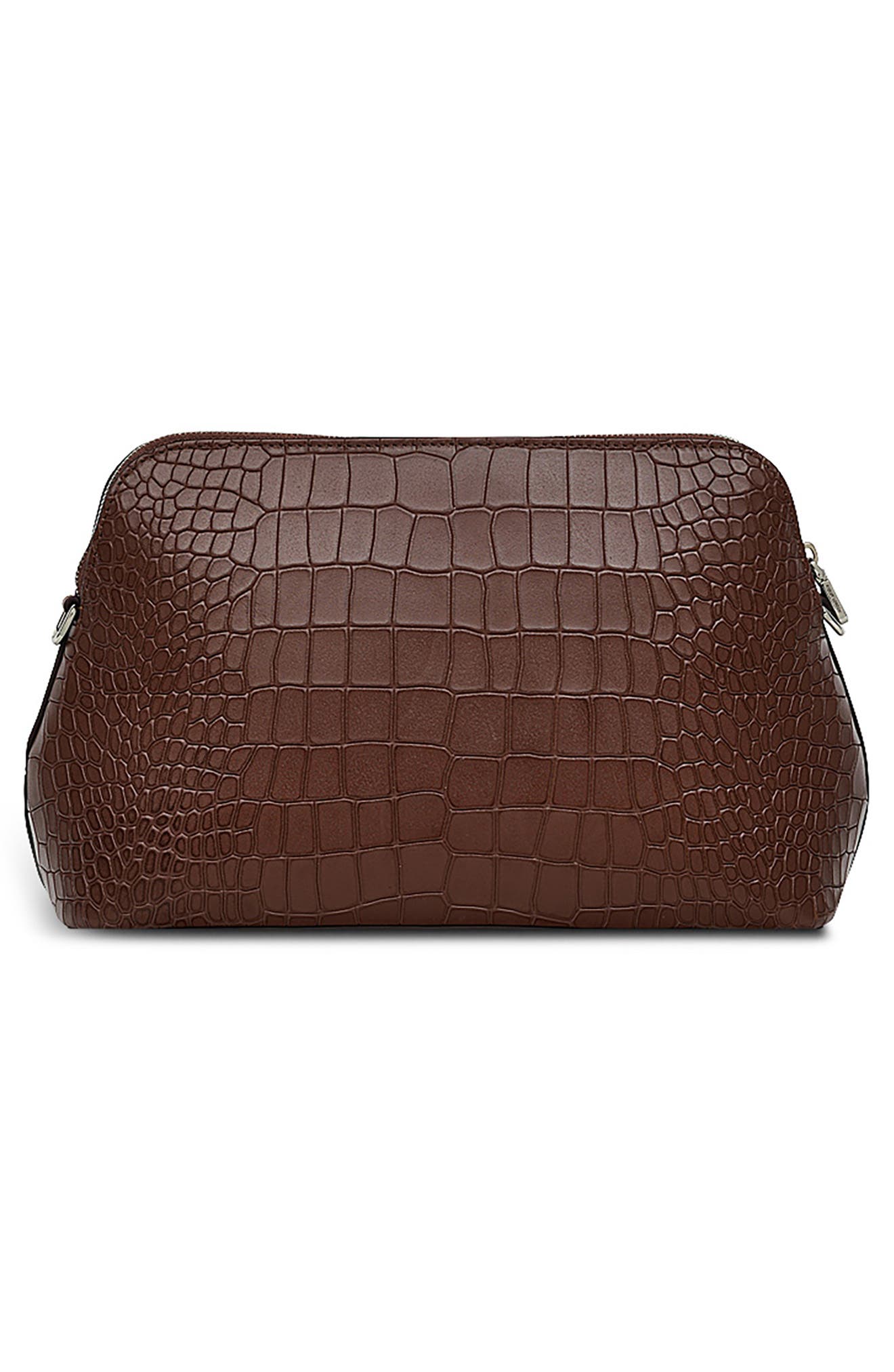 Radley Liverpool Street Croc Embossed Crossbody Bag, Alternate, color, Walnut