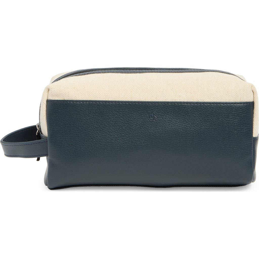 Original Penguin Linen & Faux Leather Dopp Kit