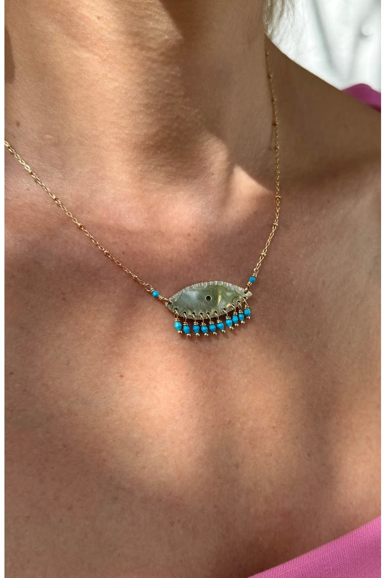 Eye of Hours Necklace, Alternate, color, 14K Yellow Gold