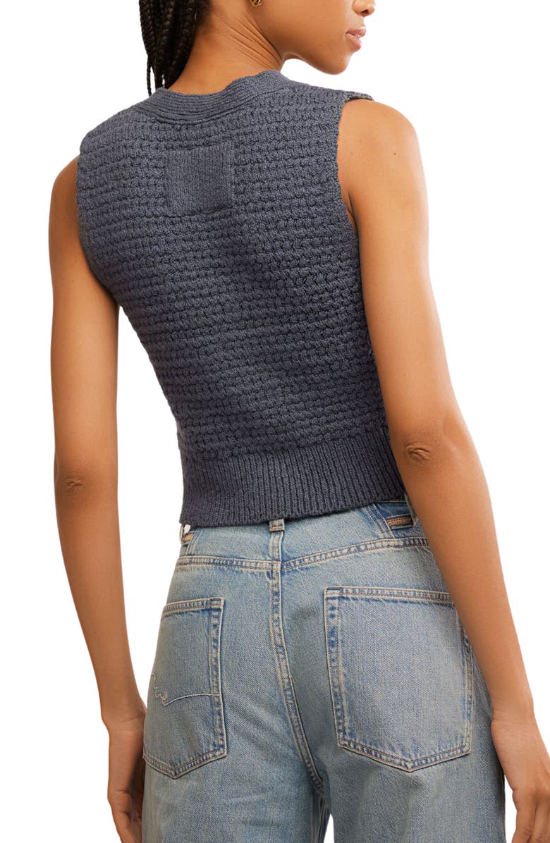Free People Ava Sweater Vest, Alternate, color, Vintage Indigo