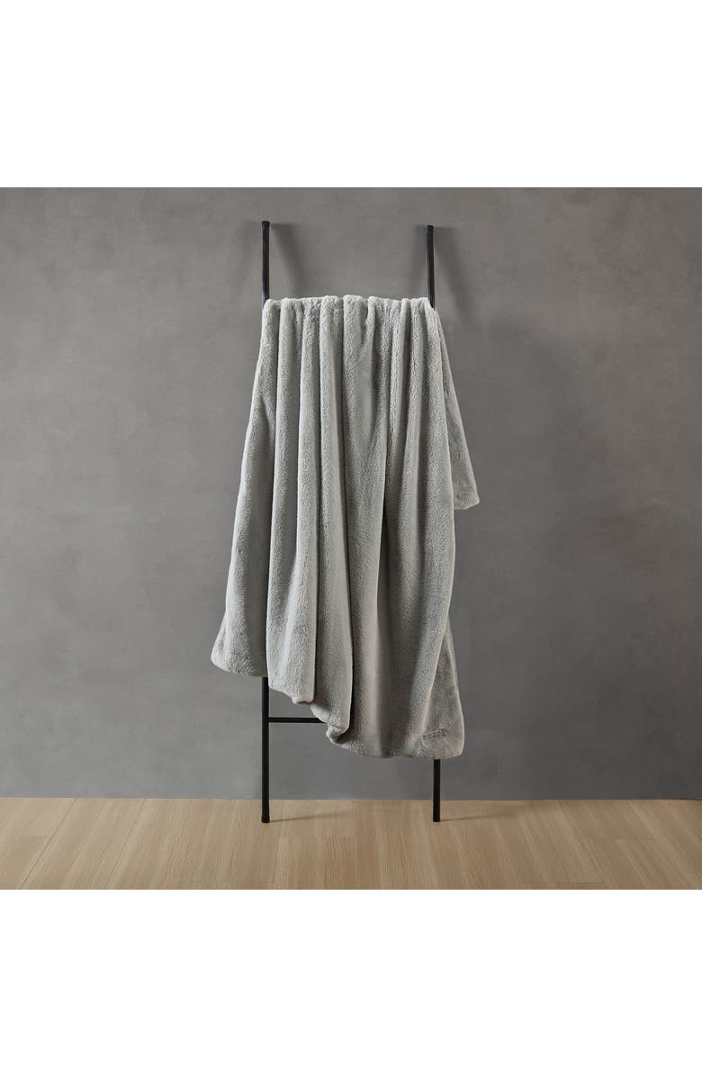 Kenneth Cole Faux Fur Reversible Throw, Alternate, color, Grey