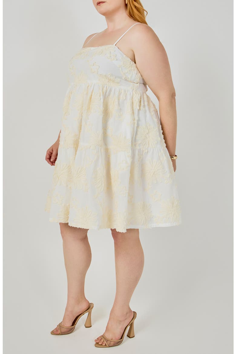 Floral Embroidered Minidress, Alternate, color, IVORY