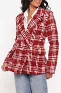 Petal & Pup Juliette Plaid Bouclé Blazer