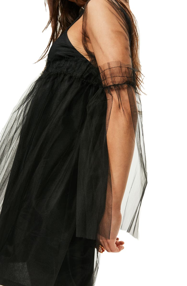 Missguided Tulle Mesh Minidress, Alternate, color, 