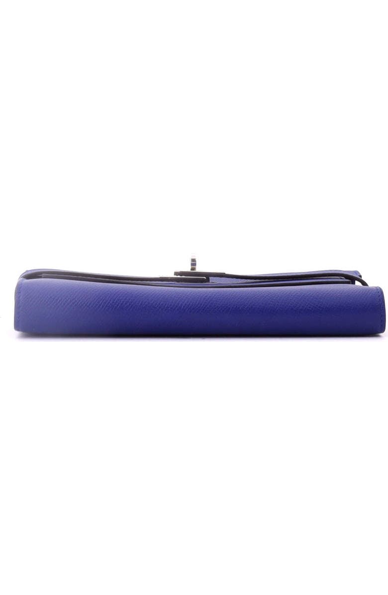 Pre-Owned Hermes Kelly Wallet Epsom Long, Alternate, color, Bleu Electrique