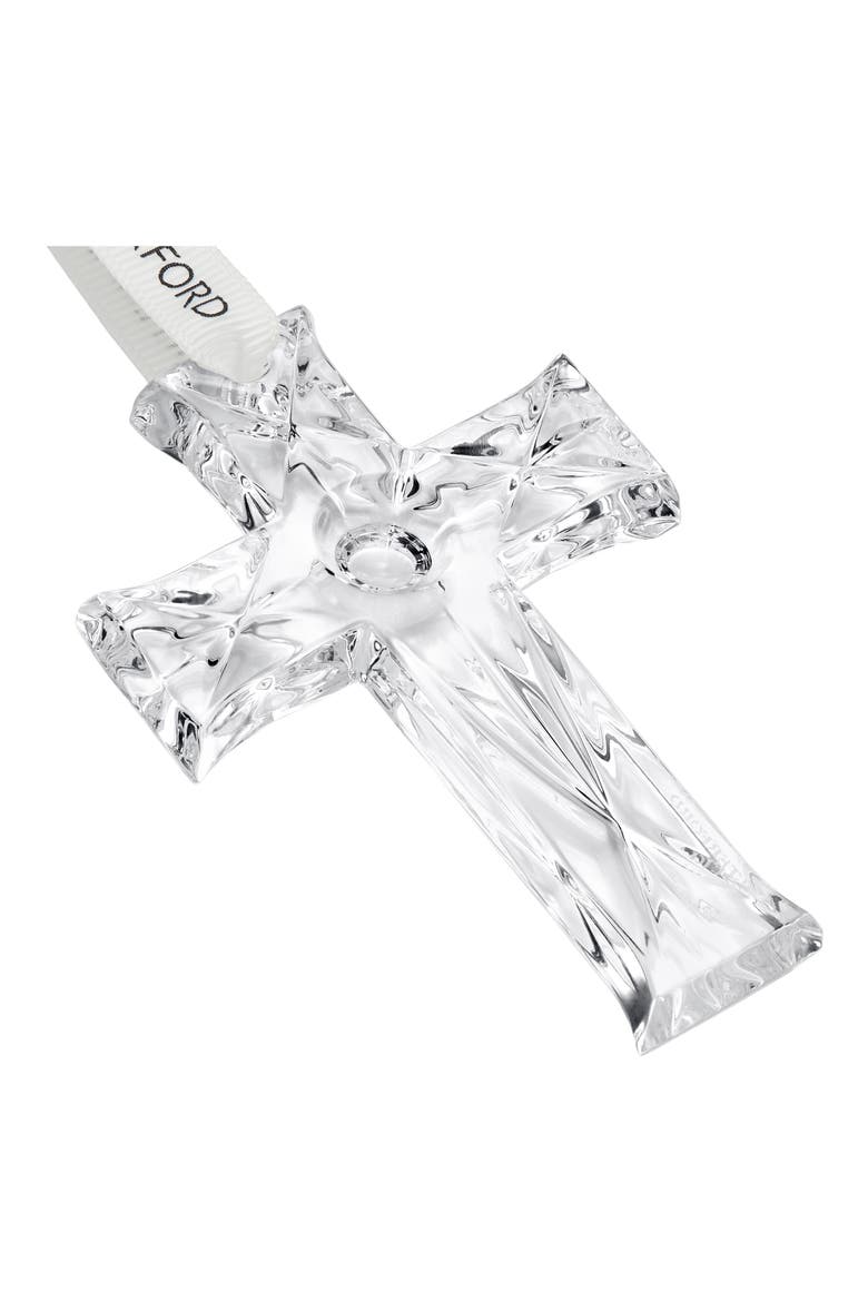 Mini Cross Crystal Ornament, Alternate, color, NO COLOR