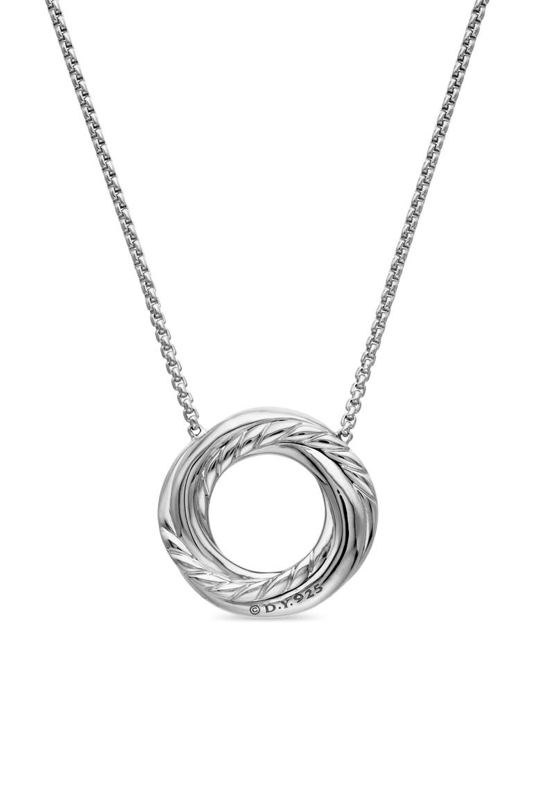Crossover Mini Pendant Necklace with Diamonds, Alternate, color, SILVER/ DIAMOND