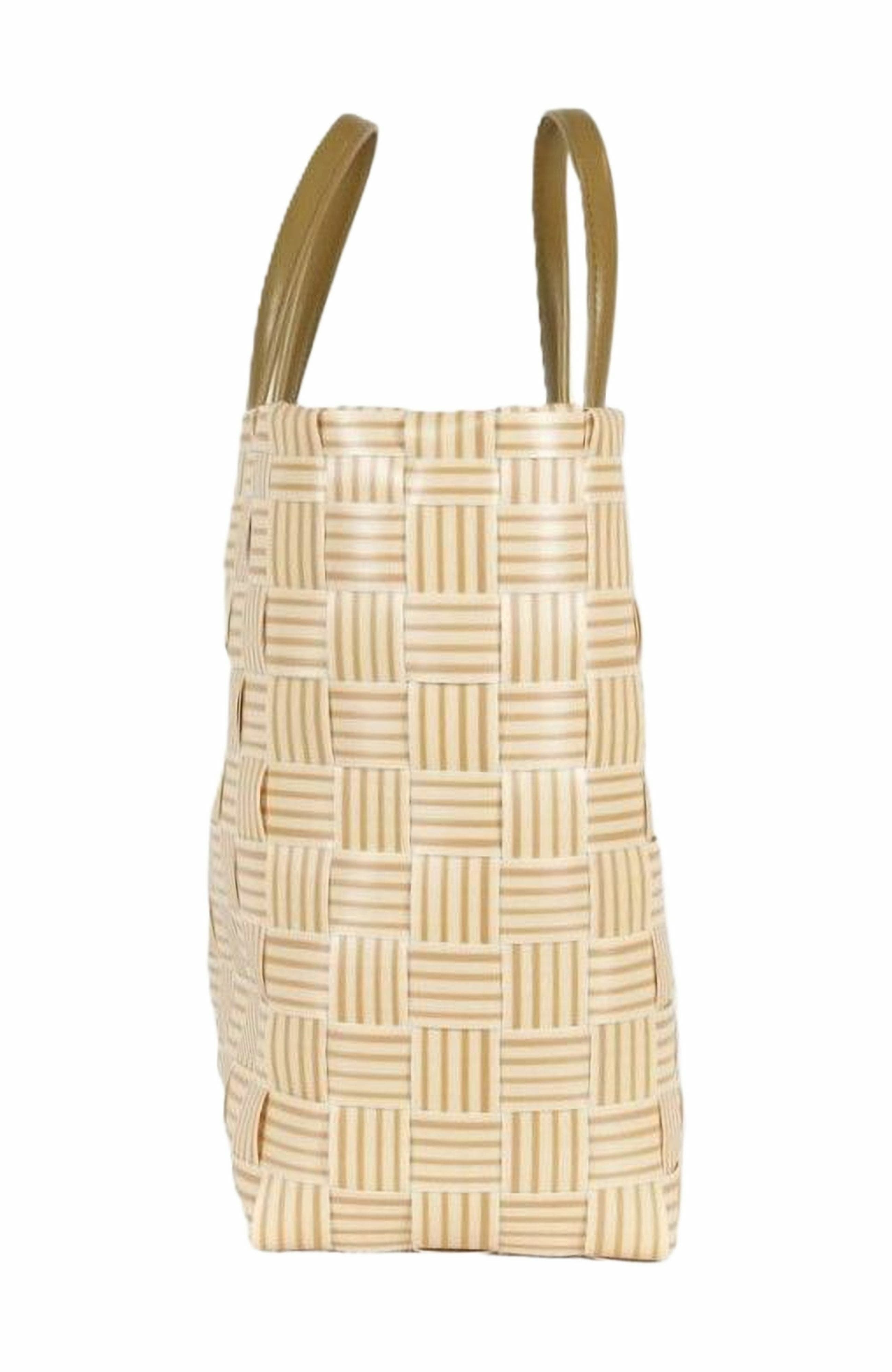 Joy Recycled Plastic Shopper, Alternate, color, Ecru White
