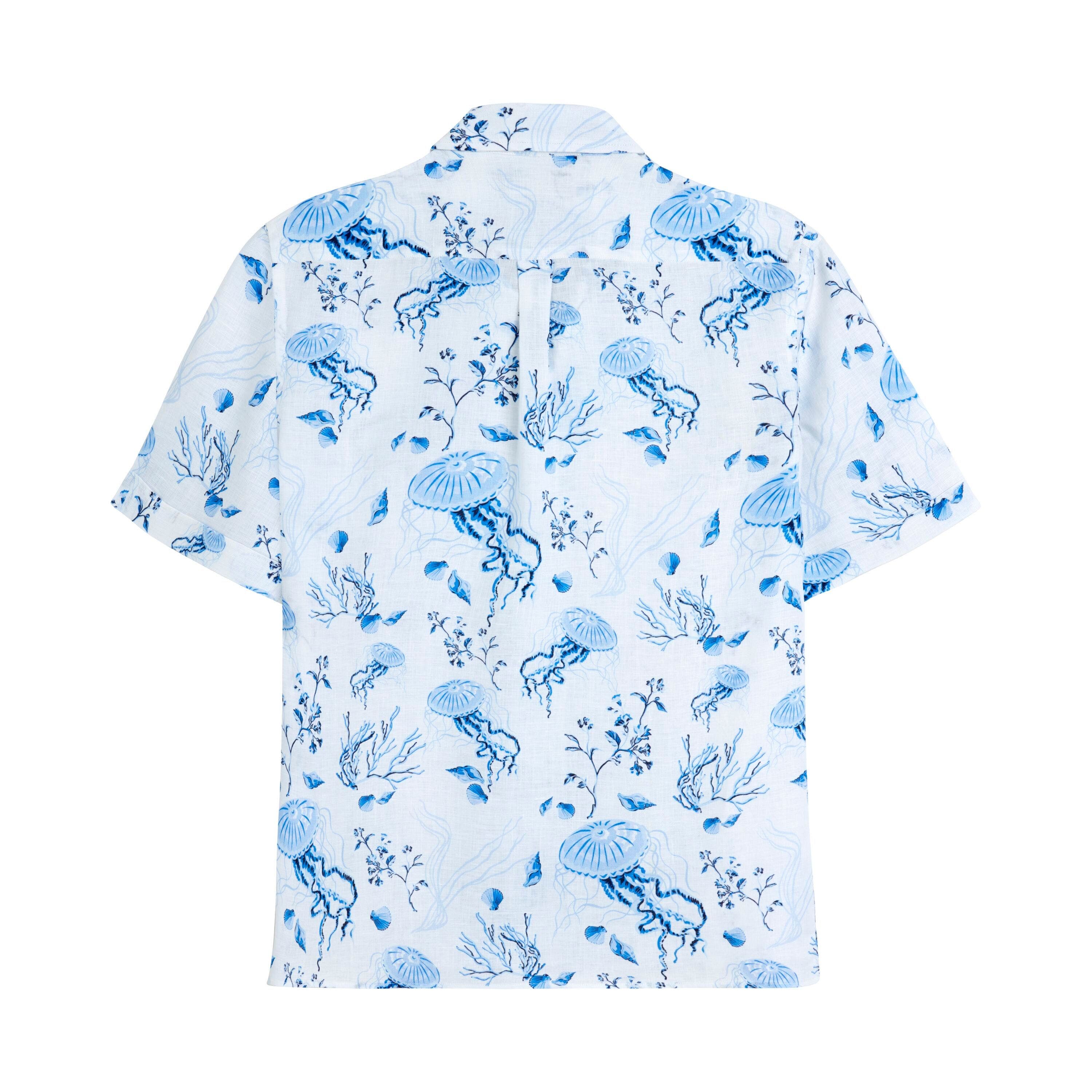 Bowling Linen Shirt Medusa and Shells - image 2