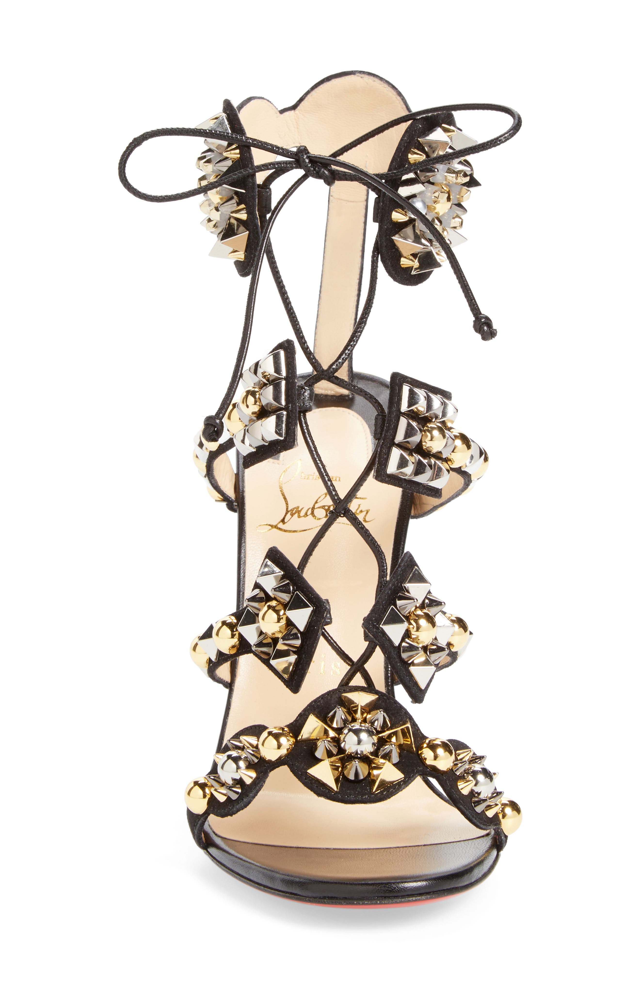 Christian Louboutin Kaleikita Lace-Up Sandal, Alternate, color, 