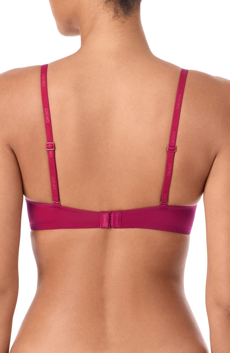 DKNY Litewear Wire-Free Bra, Alternate, color, Red Plum
