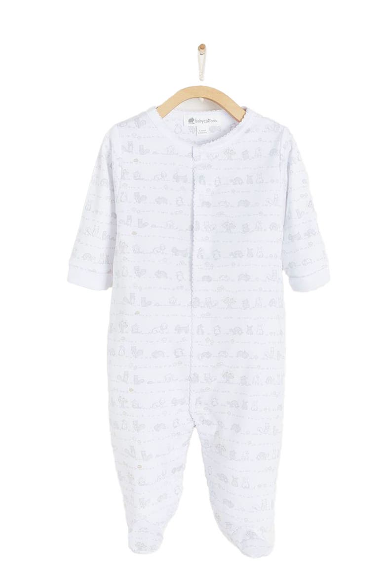 Premium Peruvian Pima Cotton In The Woods Footie for Infant, Main, color, Grey