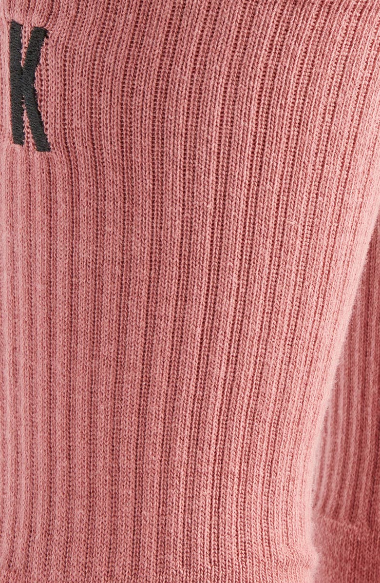 KROST Cotton Blend Rib 2-Pack Crew Socks, Alternate, color, Brick Dust