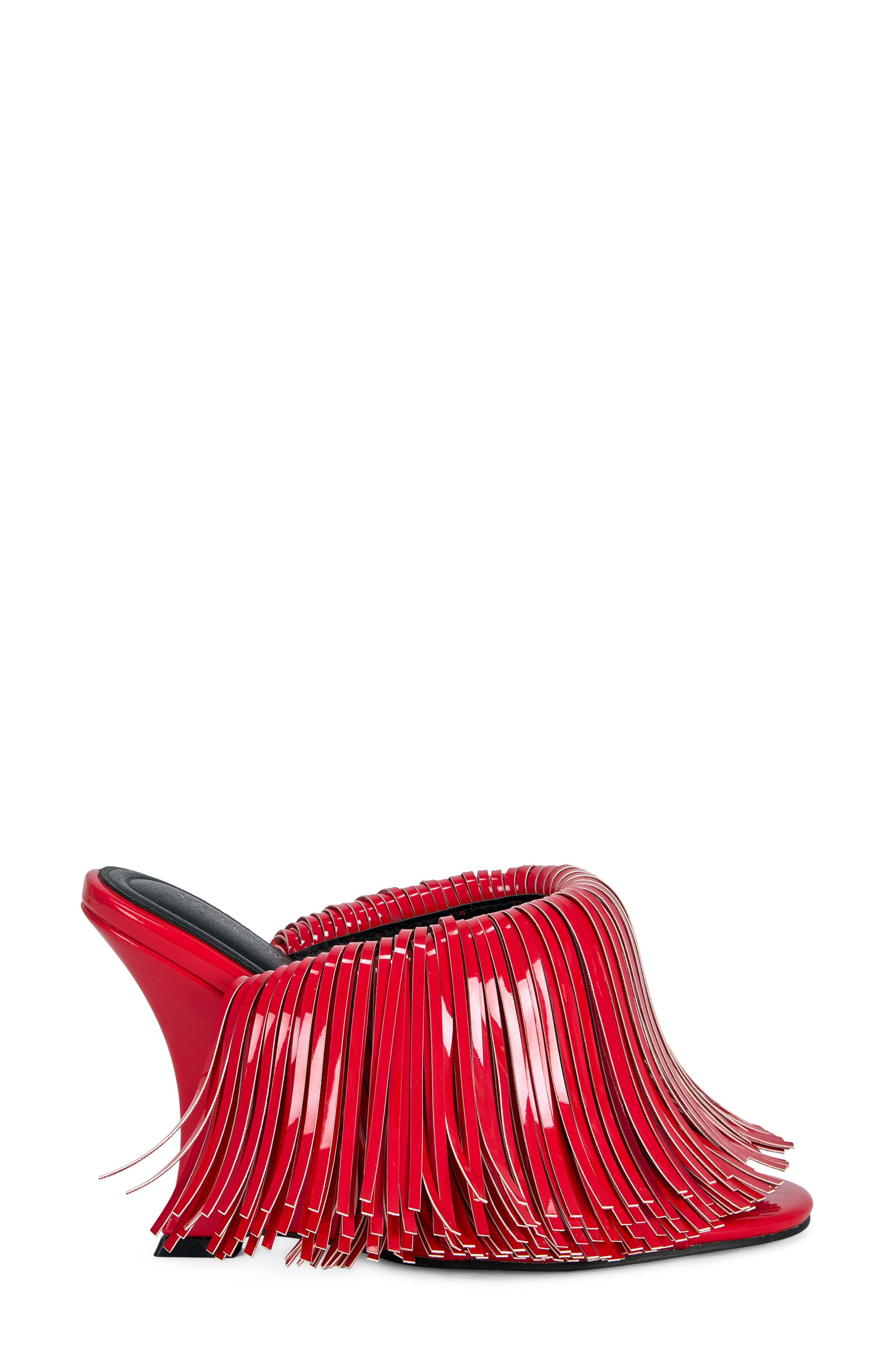 Vailyn Fringe Sandal, Alternate, color, RED