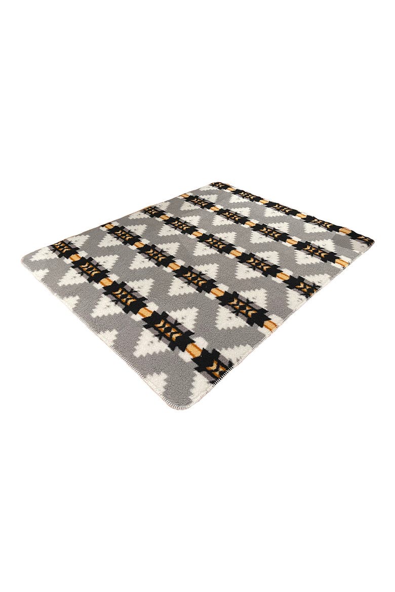 Faux Shearling Throw Blanket, Alternate, color, GREY PRINT