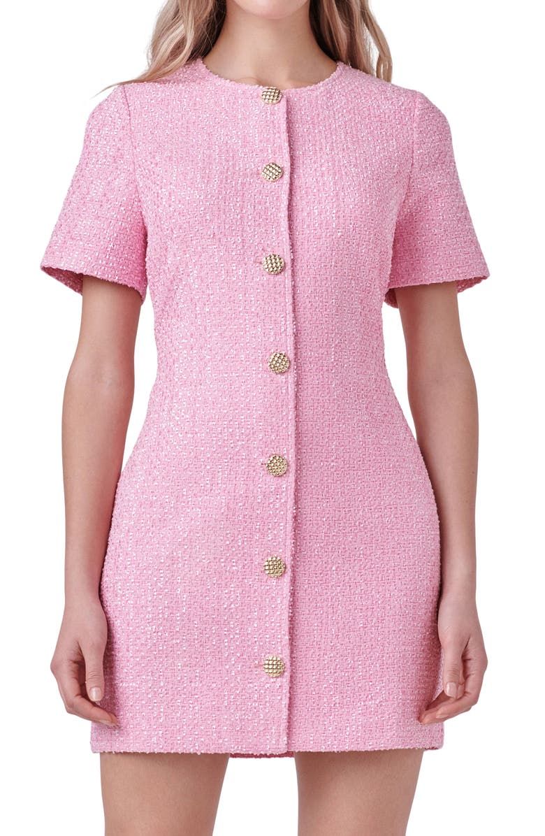 Endless Rose Tweed Sheath Dress, Alternate, color, 