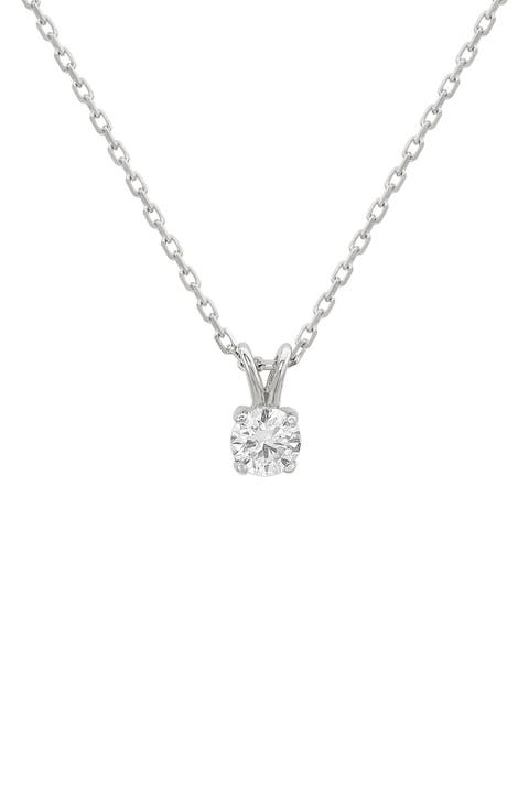 14K Gold Diamond Pendant Necklace - 0.15ct.