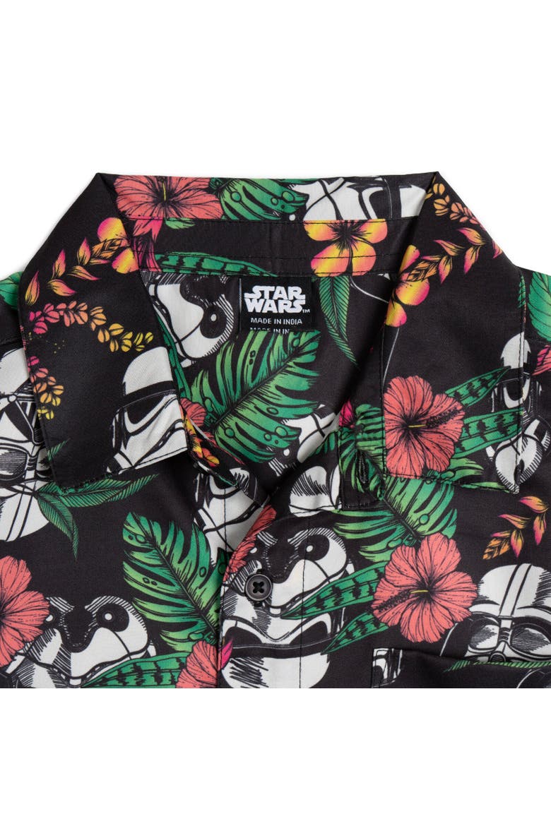 Short Sleeve Button Down Shirt, Alternate, color, Black