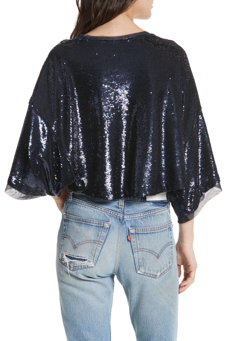 Champagne Dreams Top, Alternate, color, NAVY