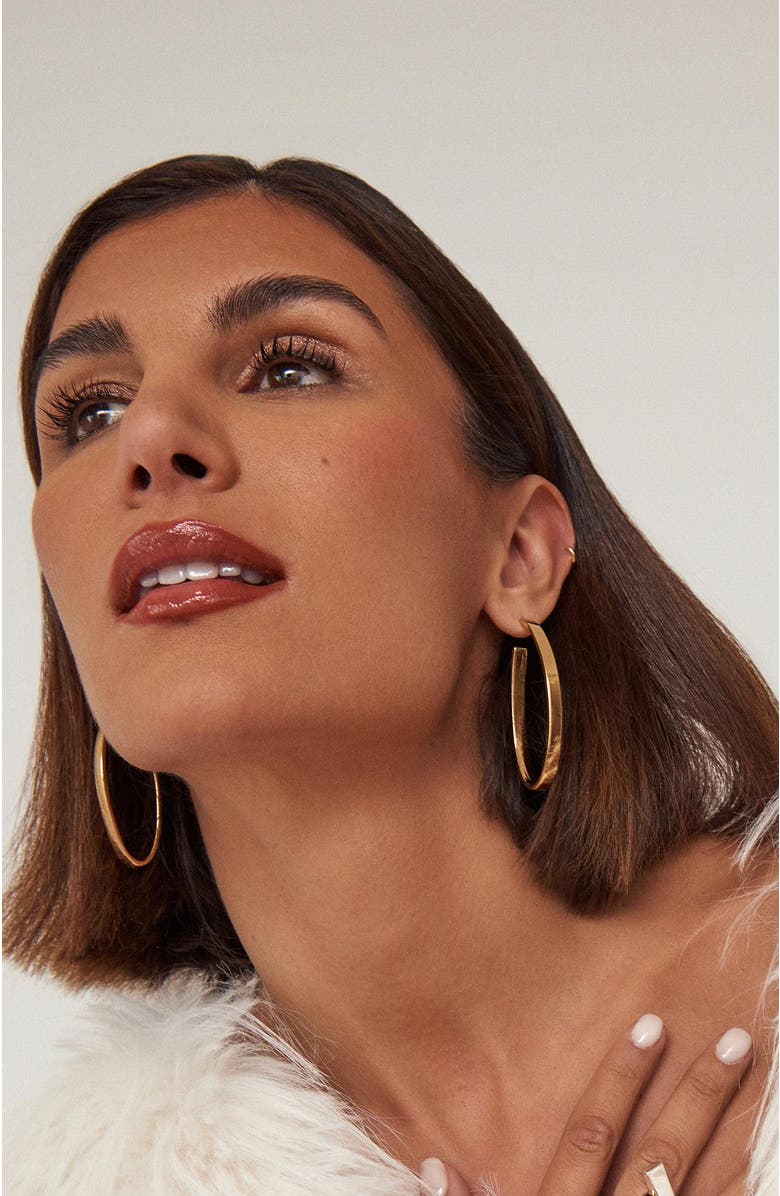 CXC Oasis Hoop Earrings, Alternate, color, Gold