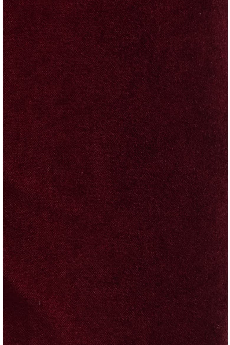 High Waist Bootcut Velvet Jeans, Alternate, color, DEEP GARNET