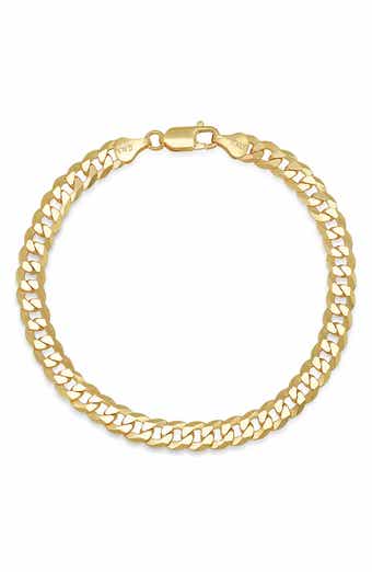 14K Gold Plate Sterling Silver Chain Bracelet