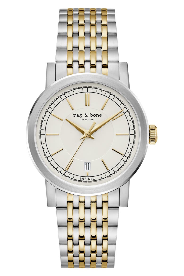 Reign Bracelet Watch, 39mm, Main, color, SILVER-TONE/ IVORY