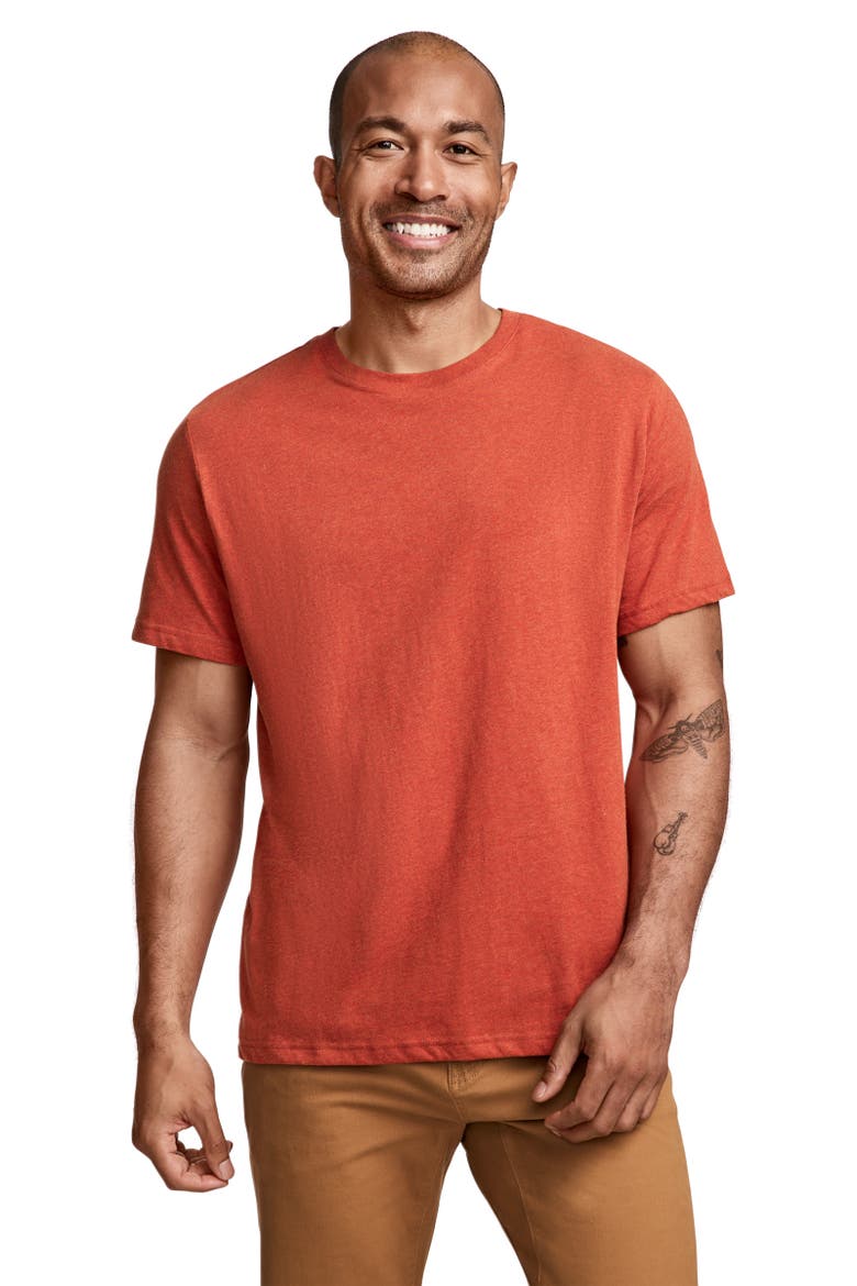 Mens 100% Cotton Legacy Crew Neck T-Shirt, Main, color, Jasper Heather