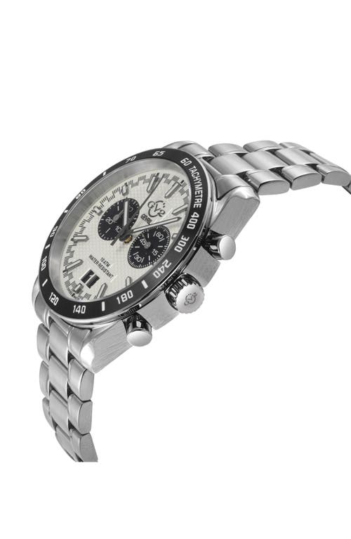 Gv2 Freccia Stainless Steel Swiss Quartz Bracelet Watch, 42mm In Stainless Steel/white