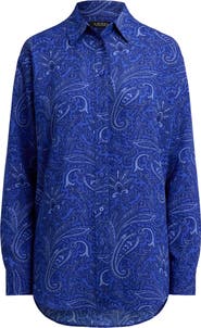 Lauren Ralph Lauren Paisley Print Button-Up Shirt