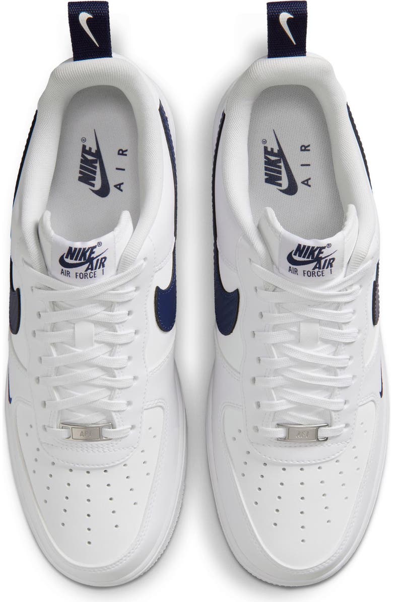 Nike Air Force 1 '07 Basketball Sneaker, Alternate, color, White/ Midnight Navy