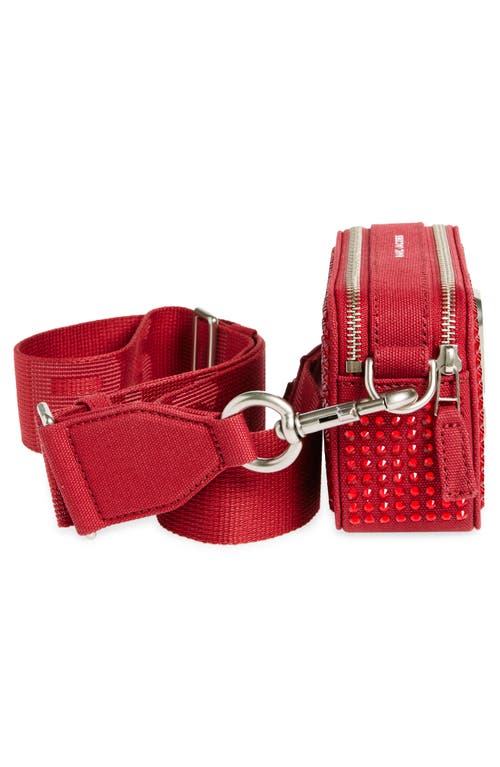 Marc Jacobs The Crystal Canvas Snapshot Bag In Siren Crystal