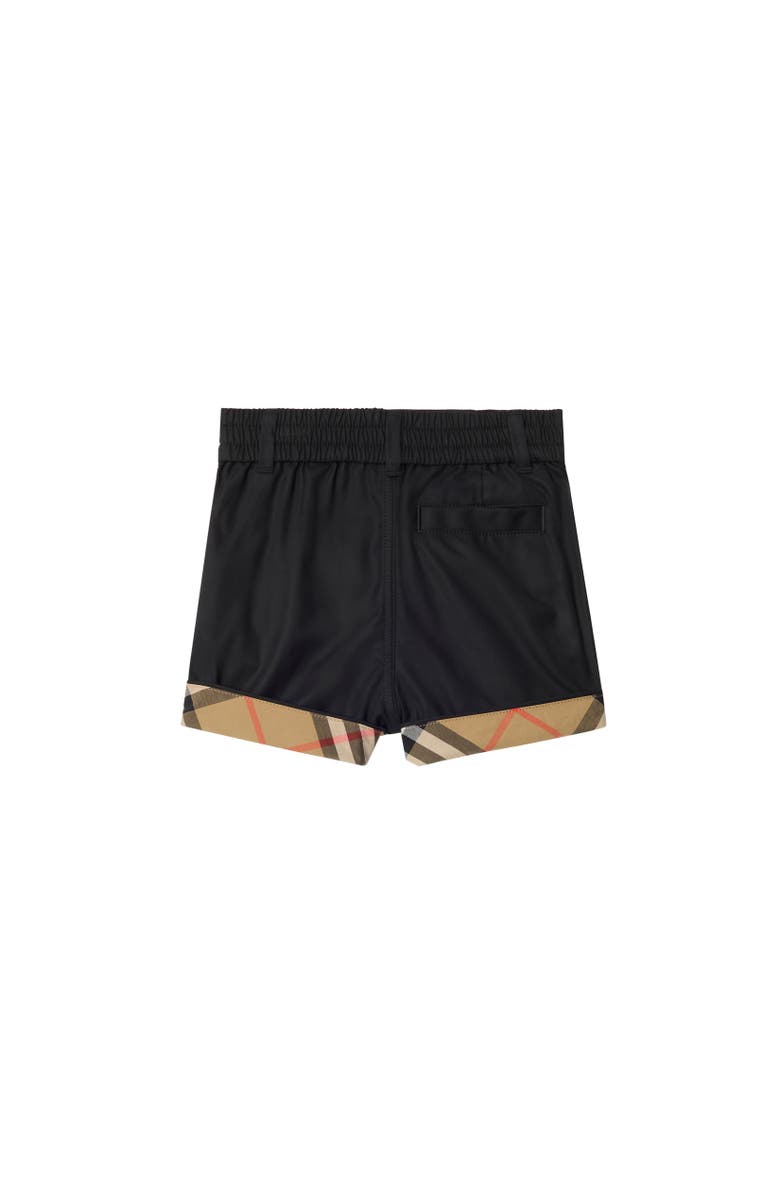 Burberry Check Turn-up Cotton Shorts, Alternate, color, Black