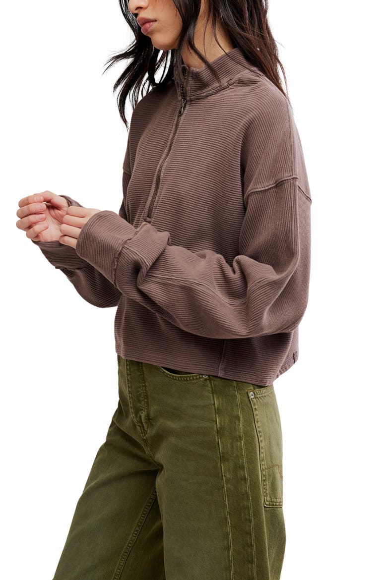 Celeste Quarter-Zip Pullover, Alternate, color, MOCHACHINNO